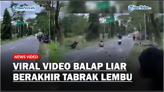 Viral Video Balap Liar Berakhir Tabrak Lembu, Diduga Lokasi di Siantar