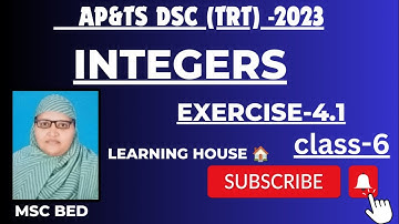 INTEGERS|MATHS|class-6|Exercise -4.1.AP DSC|TS DSC.#maths.