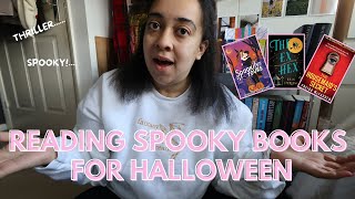 READING SPOOKY BOOKS FOR HALLOWEEN || READING VLOG