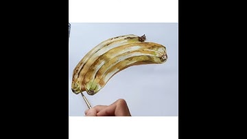 #Shorts How to Paint Realistic Banana | Banana in Watercolor