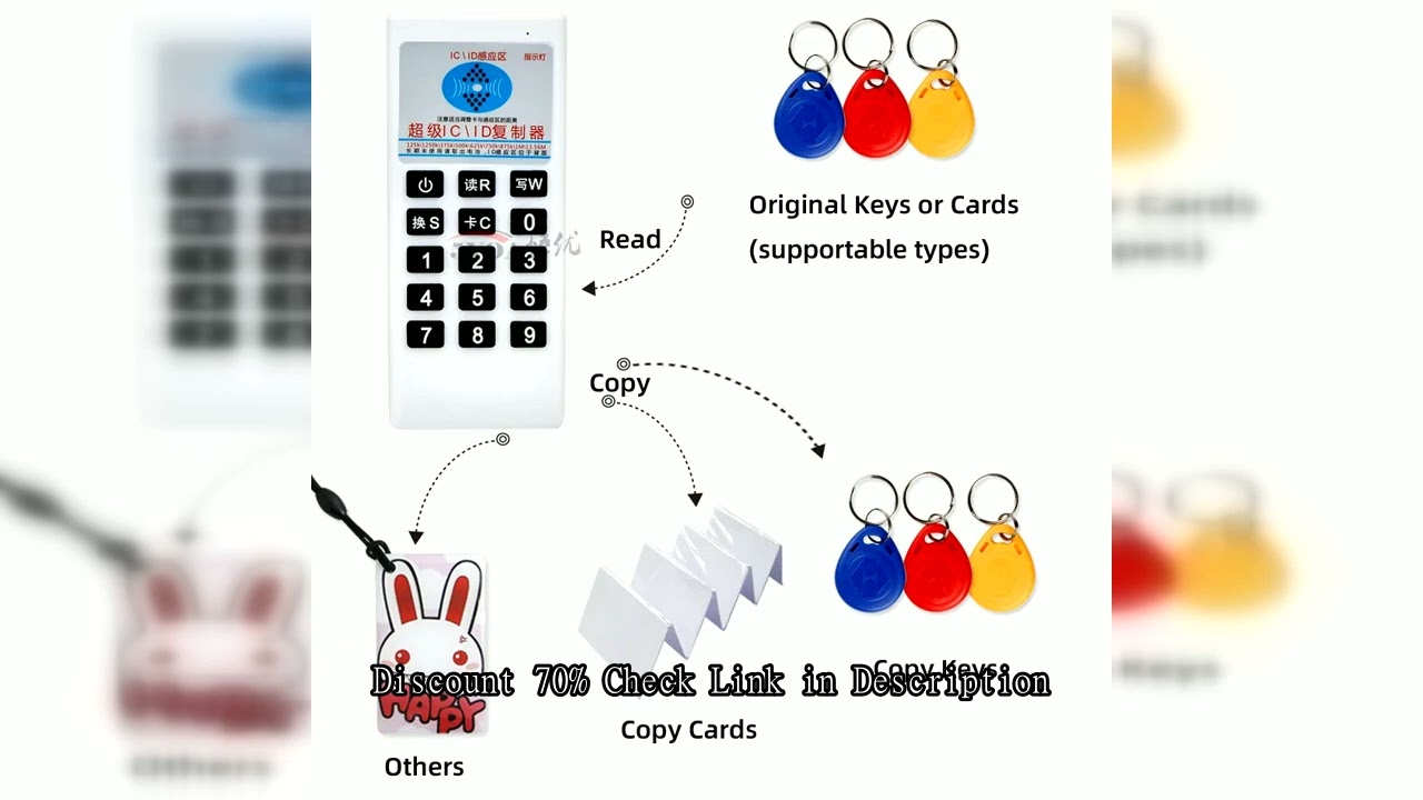 5YOA Handheld RFID NFC IC Card Reader Writer 125Khz 13.56MHz Copier Duplicator Cloner Access Control