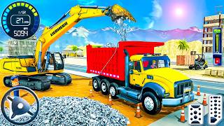 Real City Construction Simulator 3D - City Road Builder Excavator Trucks - Android Gameplay screenshot 3