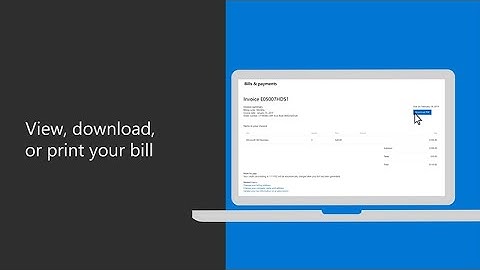 How to view, download, or print your bill in Microsoft 365 for business