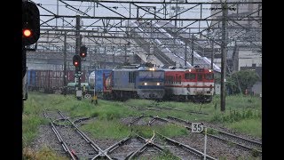 【Japan Railway】4095レ キハ47と並走入線 EF510-513牽引コンテナ
