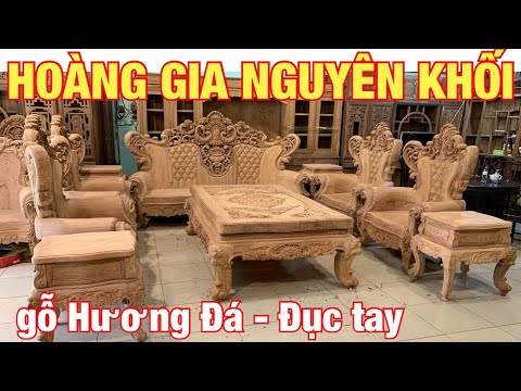 Video SIÊU VIP✅ Bàn ghế Hoàng Gia Nguyên Khối gỗ Hương Đá -... - youtube
