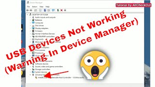 All USB Devices On My Windows Computer Are Not Working (Yellow Triangle In Device Manager) SOLVED!