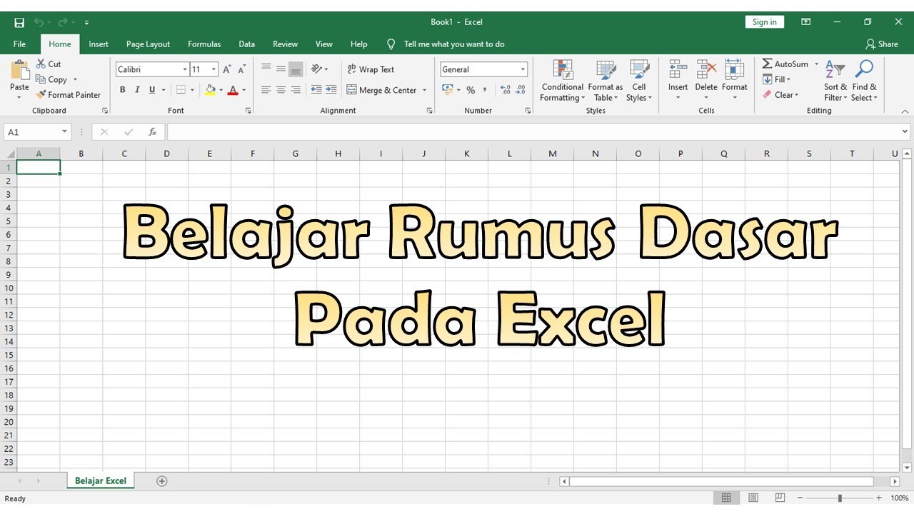 Belajar Rumus Dasar Excel [ Tutorial Excel #4 ] - YouTube