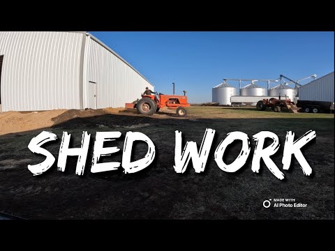 Working On The Shed Inside And Outside Dirt Work Allis Chalmers 185 Bobcat And Case 580 Backhoe 
