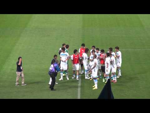 2013年6月30日 仙台 VS 川崎 試合終了後 ウォーターファイト～川崎ゴール裏選手挨拶