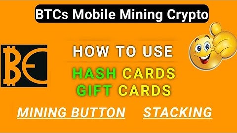 How To Use Hash Cards & Gift Cards in BTCs Mobile Mining Crypto ??