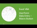 Excel UserForm Data Entry (VBA) #6 - Insert Makro Button