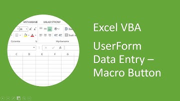 Excel UserForm Data Entry (VBA) #6 - Insert Makro Button