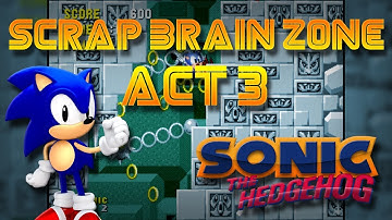 Sonic The Hedgehog - Scrap Brain Zone Act 3 - Sega Mega Drive / Genesis - 1080p, 60fps