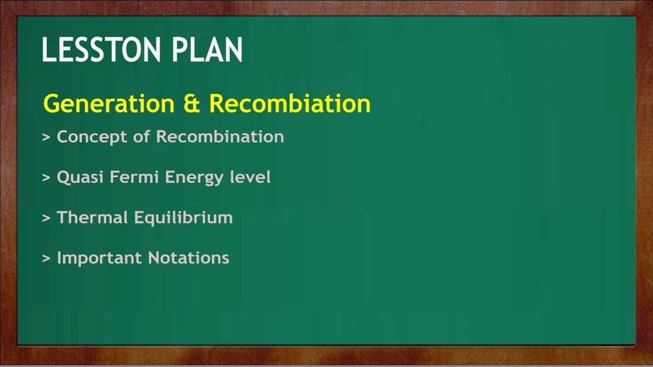 DEVICES 20 | Generation and Recombination GATE - ESE  | Sonal sir - Complete Edc