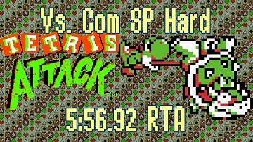 [Speedrun] Tetris Attack Game Boy - Vs. Com - SP Hard in 5:56.92 RTA