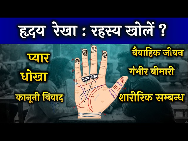 हृदय  रेखा : रहस्य खोलें ? Hast Rekha video in hindi | Learn Palmistry | Hastrekha gyan