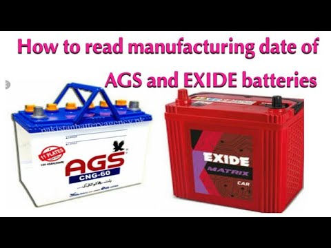How to read manufacturing date of AGS and EXIDE batteries - YouTube