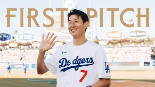Son Heung-Min Throws A Strike For His First Pitch