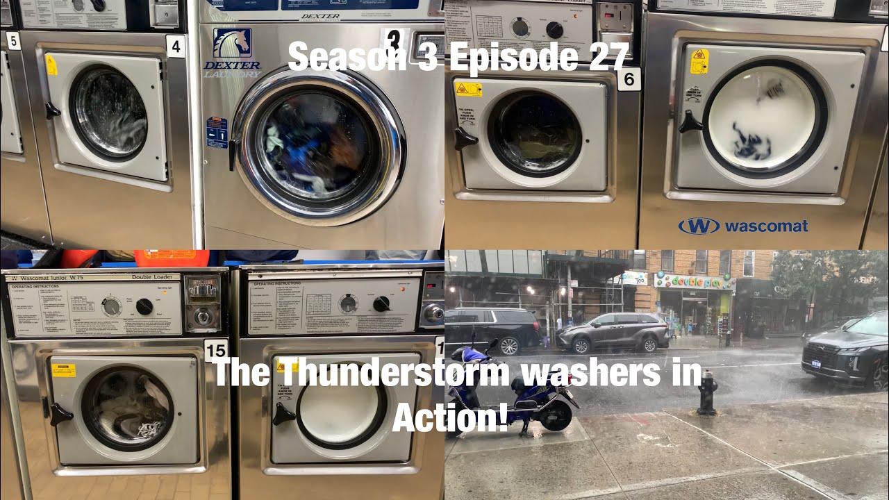 Laundromat day S3 Episode 27 The T-Storm commercial Washers action.