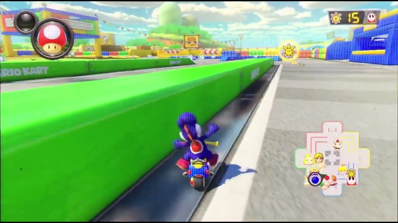 Playing shine thief Mario kart 8 Deluxe