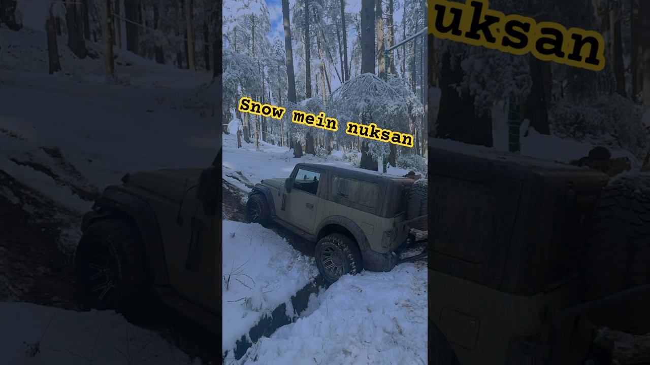 Thar 4x4 ❄️ Snow Ride | Jammu Snow Adventure 🔥
