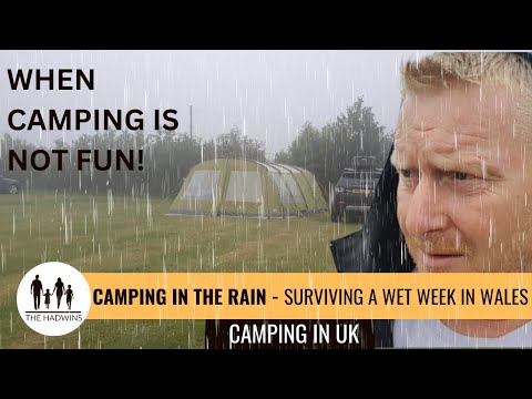 Family Camping In The Rain | Leaking Tent, Bored Kids, Grumpy Dad