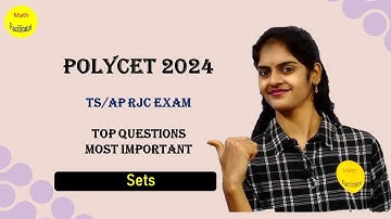 Polycet 2024 FREE coaching Class 3| Top Most Important questions| Sets