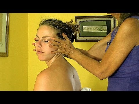 Neck Massage How To Give Sitting Chair Techniques Relaxing ASMR Massage Athena Jezik