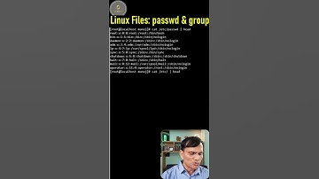 Linux passwd & group Files | #Linux #Unix #shorts