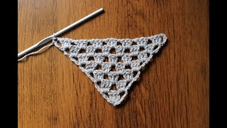 granny triangle crochet shawl 4
