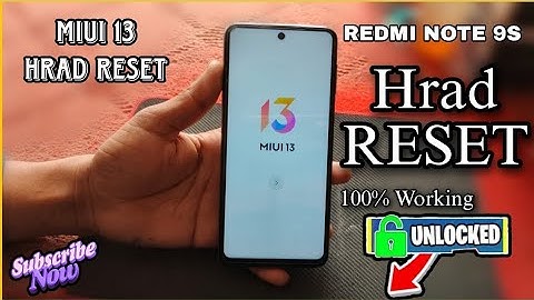 How to Hard Reset XIAOMI Redmi Note 9S - Bypass Screen Lock .Redmi note 9s MIUI13 hardreset 100%done