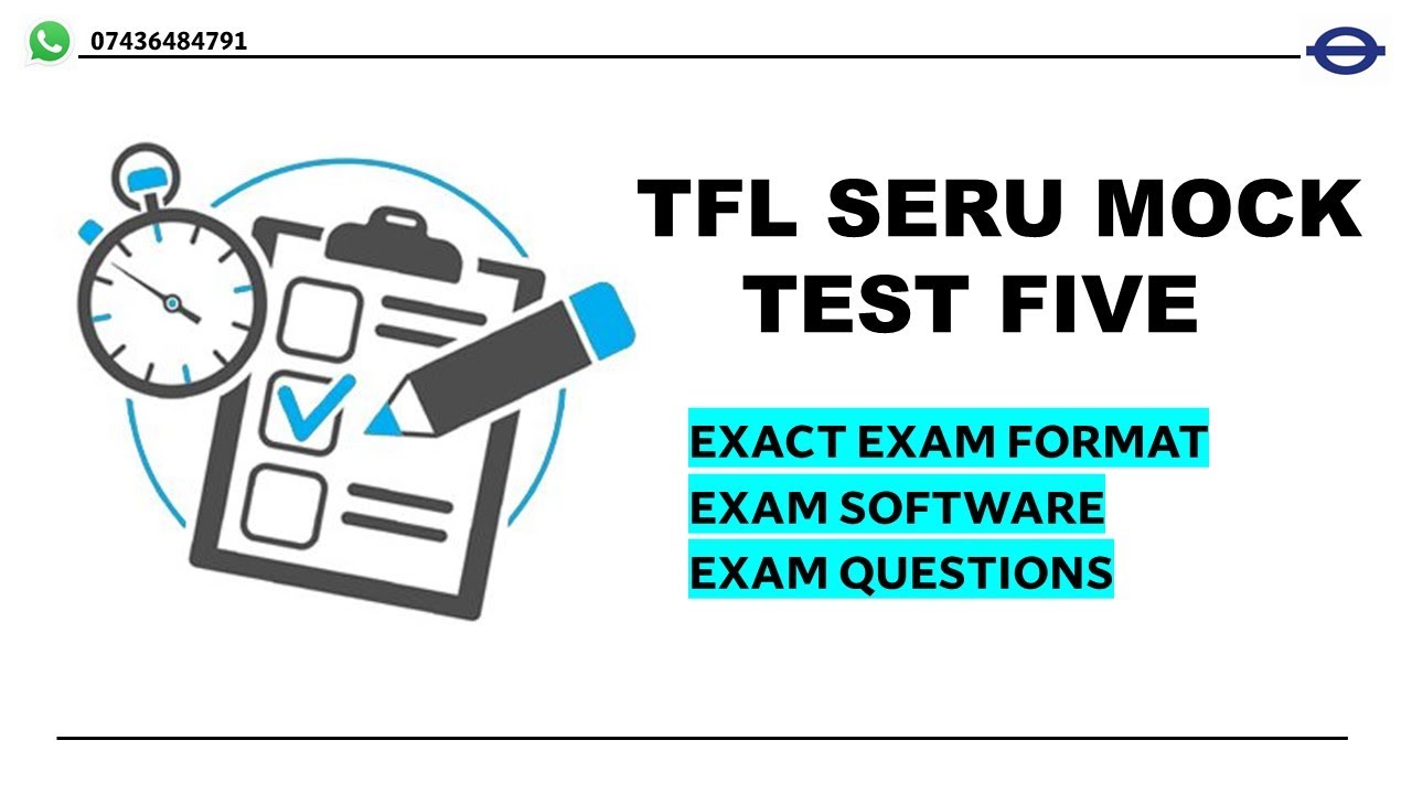 TfL SERU Mock Test Number 5 of 15. SERU Training. SERU Exam Software