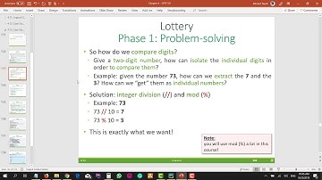 CPIT110 Chapter 4 (#50): 4.13 Case Study: Lottery