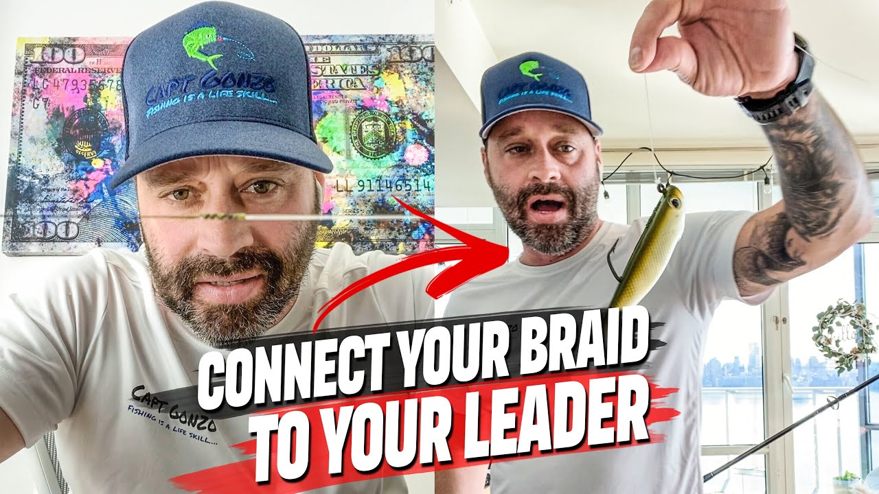🪢How to Connect Your Braid to Your Leader in 1 min Step by Step fast ...