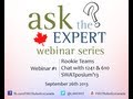 FIRST Canada Webinar Series Webinar 1 FIRST Canada Webinar Series Webinar 1