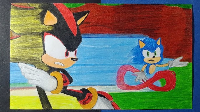 Como DESENHAR o SHADOW do SONIC 2 - Cómo DIBUJAR a SHADOW de SONIC 2 -  DRAWING SHADOW SONIC 2 