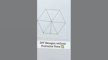 How to draw a DIY Regular Hexagon! No Compass/Protractor! #shorts