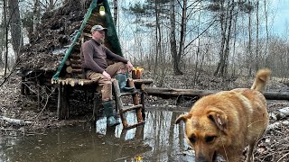 Celebrity Built a Tiny House near the river. Survival and Life in the wild. Primitive Building Wealth