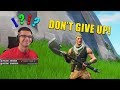 The story of how we NEVER GAVE UP until we got a Victory Royale!