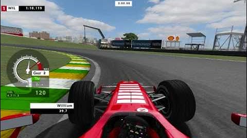 F1simtech - rFactor - Onboard - F1 CTDP 2006 v1.1 testing in Interlagos 2009 - Scuderia Ferrari F1
