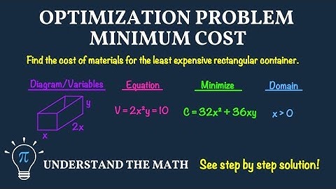 Example: Optimization Problem – Least Cost of a Storage Container | Calculus 1