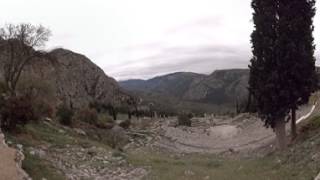 360 Video Delphi Archaeological Site, Delphi, Greece