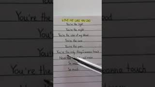 Love Me Like You Do Song S  Youre The Light Youre The Night S  Sing With S