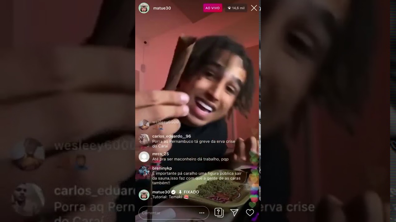 LIVE DO MATUÊ BOLANDO UM TEMAKI  🍣