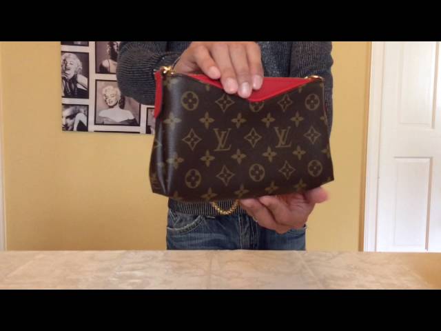 Louis Vuitton Nano Pallas Red Monogram Bag