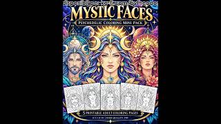 Mystic Faces – 5 Psychedelic Coloring Pages ✨ | #Shorts