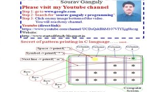 C program language tutorial Pattern print