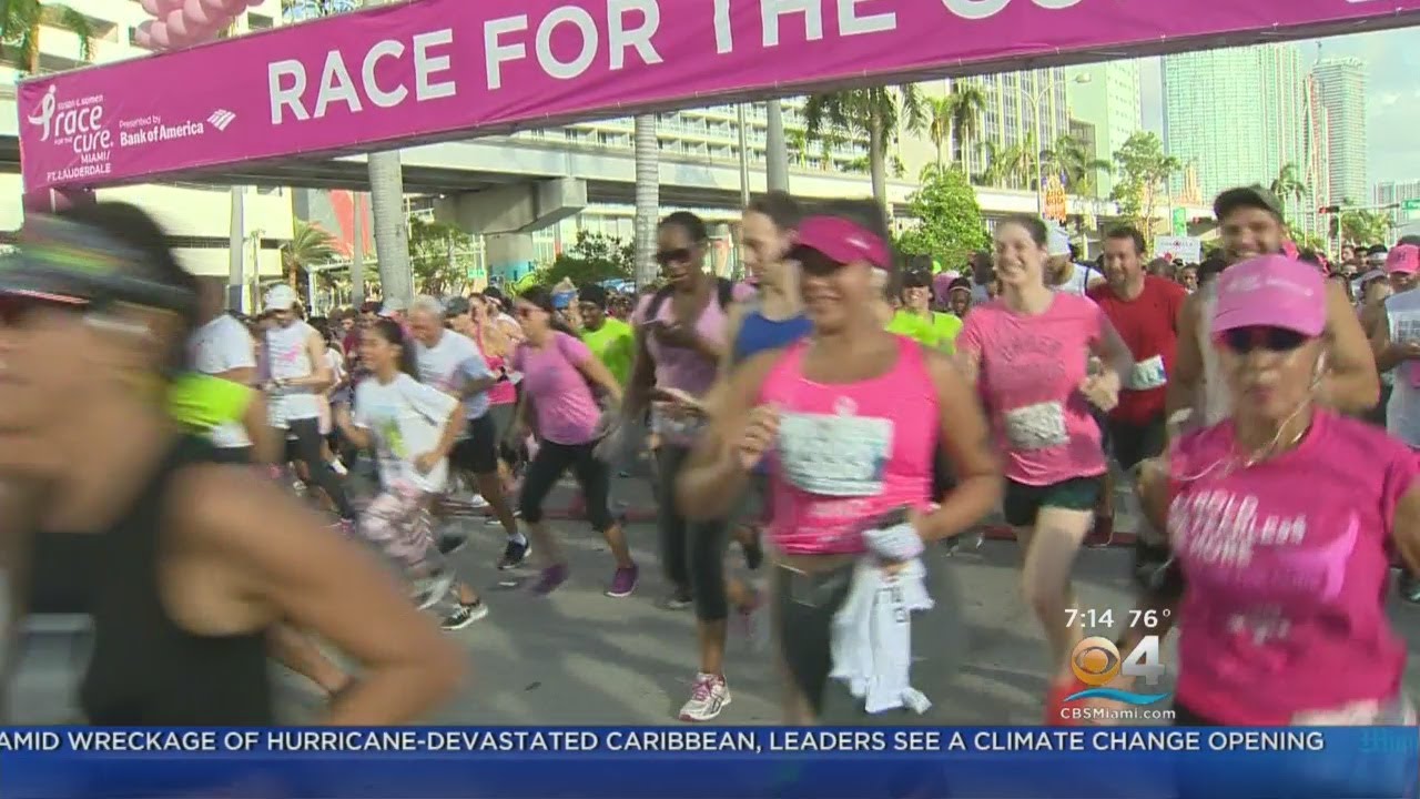 Miami Turns Into Sea Of Pink For Susan G. Komen Race For The Cure - YouTube