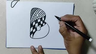 How to Draw Letter B Art with Patterns