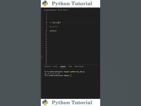 Multiplying Lists In Python | Python Tutorial - YouTube